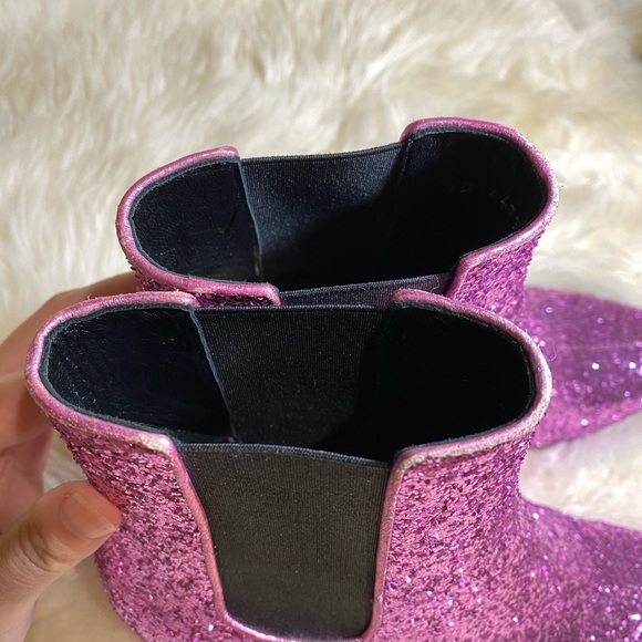 Authentic Saint Laurent glitter ankle boots - Picture 15 of 16